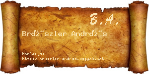 Brüszler András névjegykártya